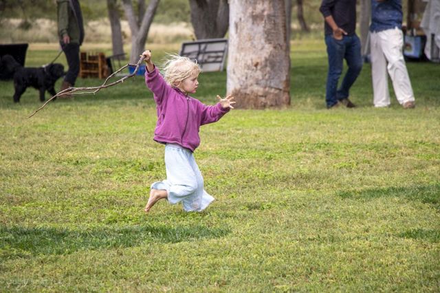 Running with a stick