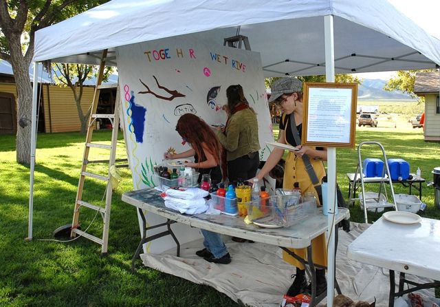 The painting tent