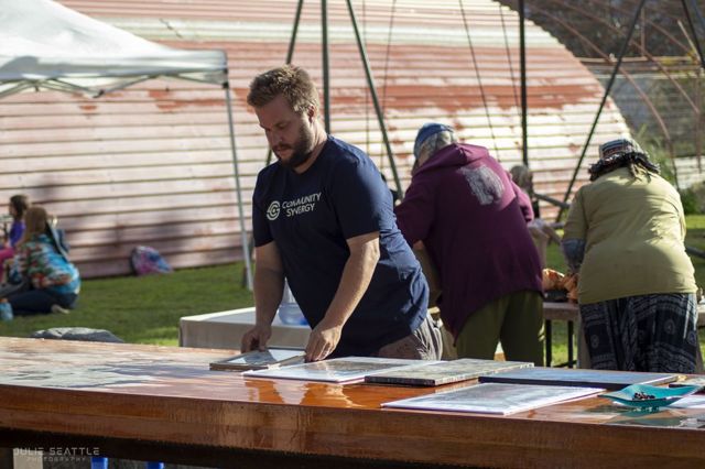 Working the table